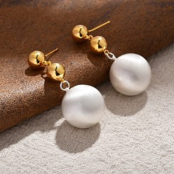 Золотой & Серебряный Круглые латунные серьги-гвоздики для женщин, золотой и серебряный, 41.5x18 мм