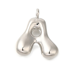 Letter A Стойки обшивки латунные подвески, без кадмия и без свинца, подвески с буквой az~z, буква a, 22.5x19x6 мм, отверстие : 3 мм