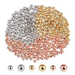 (52) Непрозрачная лаванда 300 шт. 6 стили латунные бусины-проставки, круглые, разноцветные, 3~4x2.5~3.5 мм, отверстие : 1.5 мм, 50 шт / стиль