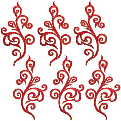 Красный Этнический стиль цветочный узор компьютерная вышивка аппликации, металлические нити для вышивки утюгом на украшениях аксессуары, красные, 175~177x88~89x1 мм