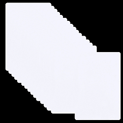 White 28Pcs Plastic Sheets, Rectangle, White, 85.5x54x0.5mm