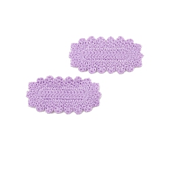 Pflaume Ovale Cabochons aus Polyester, für die Herstellung von Haarschmuck, Pflaume, 67x34 mm