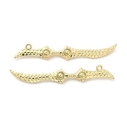 Золотой Стойки обшивки сплава большие кулоны, без кадмия, без никеля и без свинца, нож очарование, золотые, 59x9x4 мм, отверстие : 1.5 мм