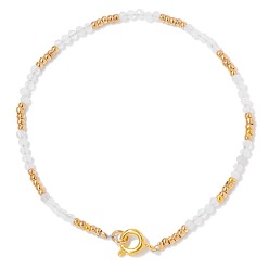 Розовый Кварц Естественно розовый кварц бисером браслеты, Браслеты из стеклянных бусин для женщин, 7-1/8 дюйм (18 см)