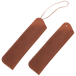 Кокосово-Коричневый Пенал из коровьей кожи, сумка для ручек и учебных принадлежностей, кокосового коричневый, 167x43x13 мм