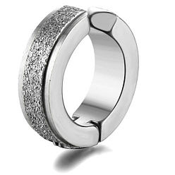 Нержавеющая Сталь Цвет 201 мужские серьги-клипсы из нержавеющей стали, кольцо, цвет нержавеющей стали, 13x12 мм