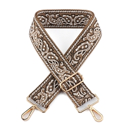 Верблюжий Нейлоновая холщовая сумка с цветочным узором, лямки для сумки, для замены сумочки или сумки через плечо, верблюжие, 75~145x5 см