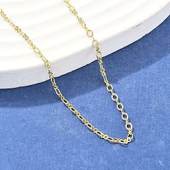 Настоящее золото 18K Ожерелье из латунных кабельных цепей для женщин, без кадмия и без свинца, реальный 18 k позолоченный, 17.48 дюйм (44.4 см)