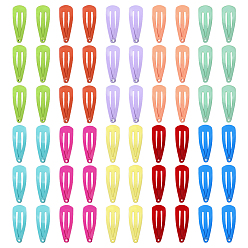 (52) Непрозрачная лаванда 60 шт 10 цвета краска для выпечки железные кукольные заколки для волос, слеза, разноцветные, 7.5x20.5x0.5 мм, 6 шт / цвет