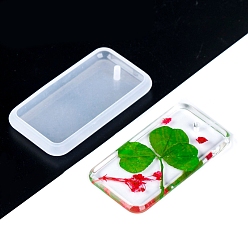 Rectangle DIY силиконовые формы кулон, формы для литья смолы, прямоугольные, 65x35x7 мм