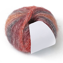 Бледно-фиолетовый Красный 2-слойная пряжа, градиент цвета, для вязания спицами и крючком, бледно-фиолетовый красный, 1 мм