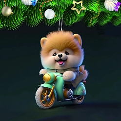 Разноцветный Акриловые подвески для мотоциклов с изображением собак, висячие украшения, красочный, Кулон : 80 мм