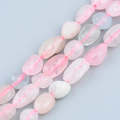 Quartz Rose Naturel a augmenté perles de quartz brins, pierre tombée, nuggets, 5~13x5~10x3~8mm, Trou: 1mm, Environ 40~60 pcs/chapelet, 14.57 pouces ~ 15.74 pouces (37~40 cm)