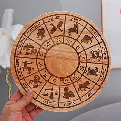 Constellation Деревянная маятниковая доска, биолокация гадальная доска, для колдовства принадлежности для викканского алтаря, плоско-круглые, созвездие, 250x20 мм