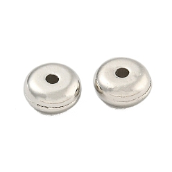 Платина Пластиковые прокладки ccb, плоско-круглые, платина, 6x2.8 мм, отверстие : 1.4 мм