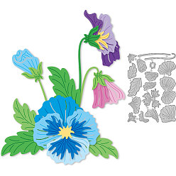 Цветок Углеродистая сталь разрезает трафареты, для diy scrapbooking, Фотоальбом, декоративная бумага для тиснения, форма для поздравительных открыток, цветок, 150x104x0.8 мм