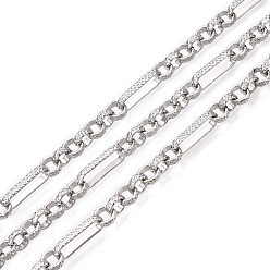 Платина Железные овальные звенья, несварные, с катушкой, платина, 15x5.5x2 мм, ссылка: 5.5x2 mm, около 32.81 футов (10 м) / рулон