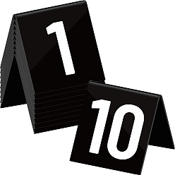 Черный 10Количество шт. 1~10Набор регулируемых акриловых ценников для демонстрации цен, чёрные, 6.3x5.5 см