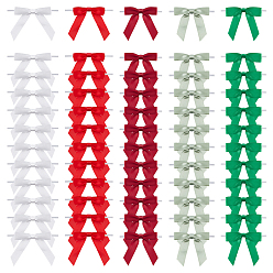 (52) Непрозрачная лаванда 60шт. 5 стилей полиэстеровые бантики проволочные завязки, Железное ядро, для пакетов с конфетами, разноцветные, 85~150x70~87 мм, 12 шт / стиль