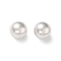 Silver 925 Sterling Silver Beads, No Hole, Round, Silver, 7mm