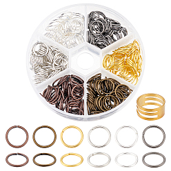 (52) Непрозрачная лаванда 1 коробка 6 цветные железные открытые соединительные кольца, круглые, разноцветные, 10x1 мм, 18 датчик, внутренний диаметр: 8 мм, Около 250 шт / коробка