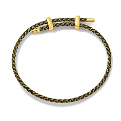 Цвет Оливы Регулируемые браслеты из полиэфирного шнура, долговечный, оливковый, внутренний диаметр: 2-5/8~3-1/8 дюйм (6.7~7.8 см)