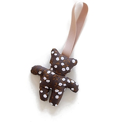 Цветок Кукла-медведь из ткани, подвеска, украшения, для брелока для автомобиля, кошелька, рюкзака, аксессуаров, сумки, подвесного украшения, цветок, 150 мм