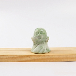 Сюянь Нефрит Хэллоуин натуральный нефритовый призрак Сюянь украшение дисплея, исцеленный камень, для рейки чакра медитативная терапия decos, 38 мм