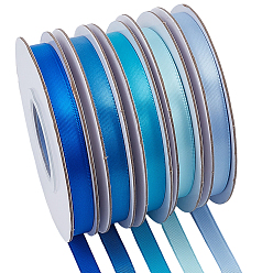 (52) Непрозрачная лаванда 5 рулоны односторонней полиэстеровой атласной ленты, для подарочной упаковки, партия украсить, вспомогательное оборудование ювелирных изделий, разноцветные, 3/8 дюйм (10 мм), о 20yards / рулон (18.288 м / рулон)