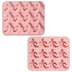 Pink 2 шт. банановые силиконовые формы, розовые, 17.8x14.3x1.6 см