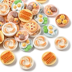 (52) Непрозрачная лаванда 20 шт. миниатюрные кабошоны из смолы на тему еды, разнообразные, разноцветные, 19x19x7~8 мм