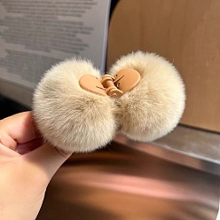 Папайя Оранжевый Пластиковые и бархатные заколки-коготки, papayawhip, 95 мм