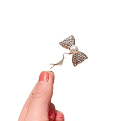 Кристалл Шпильки-невидимки со стразами из сплава, с имитацией жемчужина бисера, кристалл, 73 мм