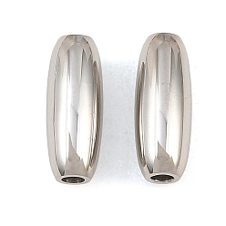 Stainless Steel Color 304 Stainless Steel Beads, Oval, Stainless Steel Color, 12x4.5mm, Hole: 1.6mm
