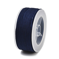 Prussian Blue Round Nylon Braided Cord, for Jewelry Beading Making, Prussian Blue, 1.8mm, about 18.59 Yards(17m)/Roll