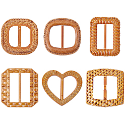 Mixed Shapes 6шт 6 стили пластиковые пряжки, для лямки, обвязочные мешки, аксессуары для одежды, Перу, разнообразные, 62.5~77x58~74x3.5~6.5 мм, 1 шт / стиль