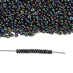 (86) Metallic AB Iris Toho 11/0 полукруглые бусины, японский бисер, (86) металлическая ирисовая диафрагма, 2.2x0.9 мм, отверстие : 0.8 мм, Около 1733 шт / 10 г