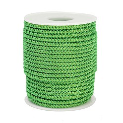 Лайм Нейлоновые нити, Миланские шнуры / витые шнуры, желто-зеленые, 3 мм, около 21.87 ярдов (20 м) / рулон