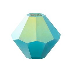 63030 20000 Turquoise AB 2x Хрустальные бусины preciosa®, чешский хрусталь, биконус(451 69 302 рондель), 63030 20000 бирюзовый ab 2x, 4 мм, отверстие : 0.8 мм