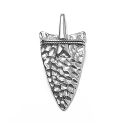 Античное Серебро 304 из нержавеющей стали большие кулоны, щит, античное серебро, 64x31x10 мм, отверстие : 10x6 мм