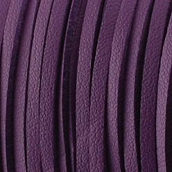 Indigo Faux Suede Cord, Faux Suede Lace, with Imitation Leather, Indigo, 3x1mm, 100yards/roll(300 feet/roll)