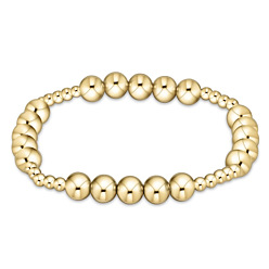 Golden Bohemia Brass Round Beaded Stretch Bracelets, Golden, 6.89 inch(17.5cm)