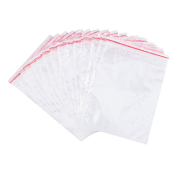 Прозрачный Прямоугольник почтовый замок сумки, закрывающиеся сумки, верхний шов тонкий, прозрачные, 24x16 см, односторонняя толщина: 1.2 мил(0.03мм), около 100 шт / упаковка