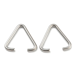 Stainless Steel Color Non-Tarnish 304 Stainless Steel Pinch Bails, Triangle Rings, Stainless Steel Color, 11.5x13x1mm, Inner diameter: 8.5x9.5mm