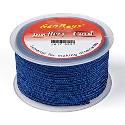 Кадет Синий Плетеные нити нейлона, окрашенные, кадетский синий, 2.5 мм, около 10.93 ярдов (10 м) / рулон