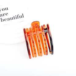 Оранжево-Красный Заколки для волос с когтями из смолы, оранжево-красный, 81x62x35 мм