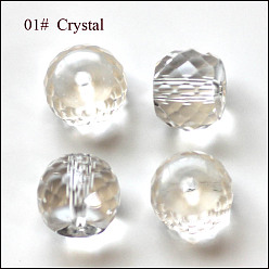 Clear Imitation Austrian Crystal Beads, Grade AAA, Faceted, Drum, Clear, 8x6.5mm, Hole: 0.7~0.9mm