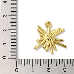 Real 18K Gold Plated 304 Stainless Steel Pendants, Dollar Sign Charm, Real 18K Gold Plated, 23x21x2mm, Hole: 1.4mm