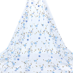 Белый 6 ярды ткани, аксессуары для одежды для свадебного платья, цветочным узором, белые, 1300x0.1~2.5 мм