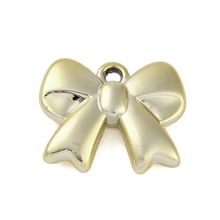 Золотой Пластмассовые подвески ccb, бантом, золотые, 25.5x31.5x9 мм, отверстие : 3.5 мм